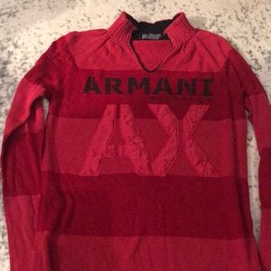 Armani exchange red long sleeve